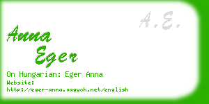 anna eger business card